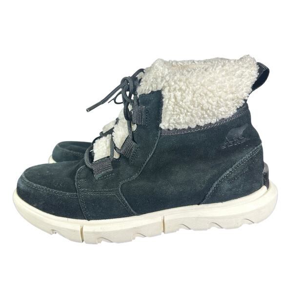 Sorel Women's Explorer™ II Carnival Cozy Boot Black/Sea Salt 8 B - Medium suede - Picture 5 of 11